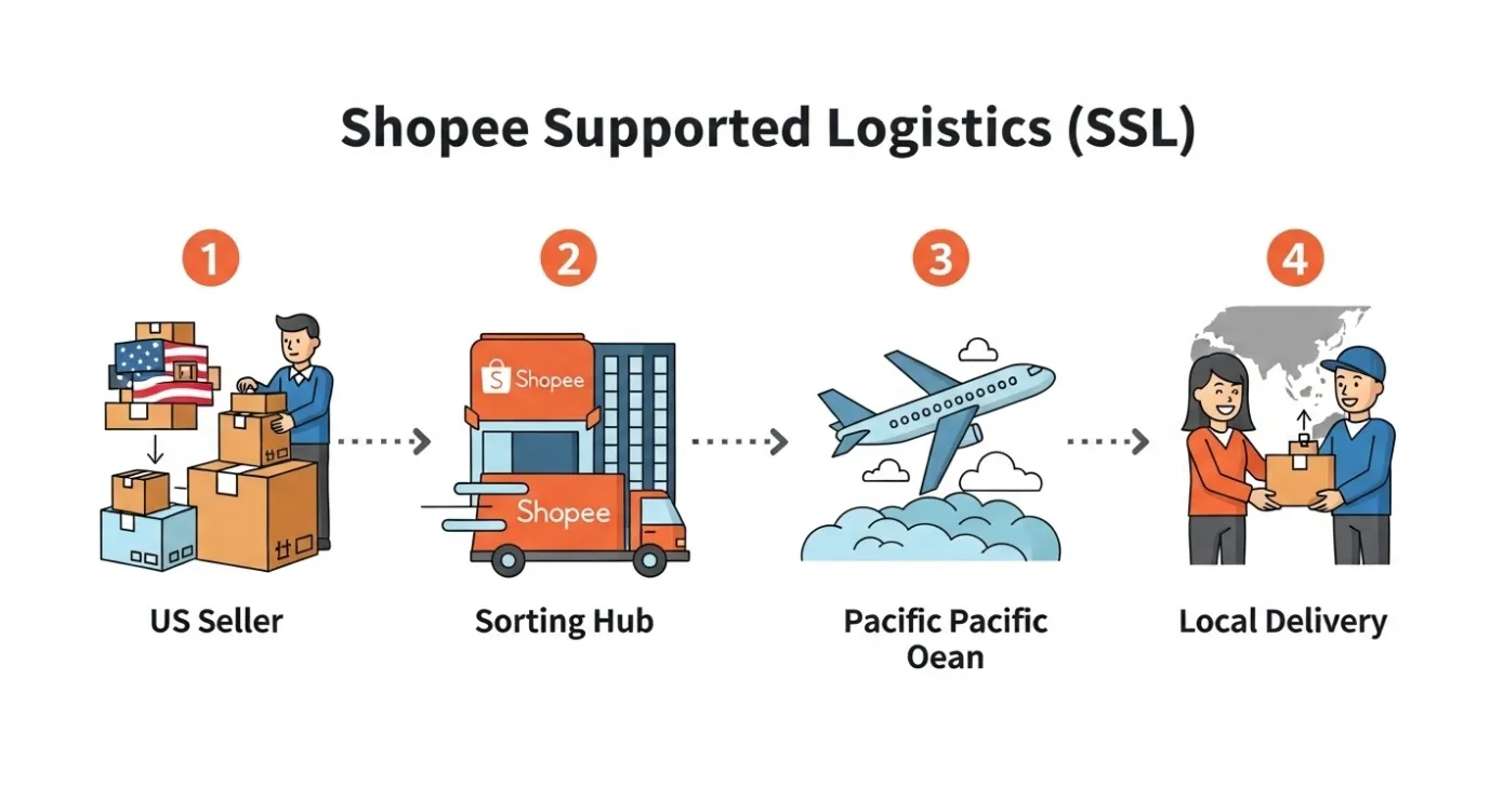 Infographic showing the benefits of being a Zalora Seller in Singapore, including audience, trust, and logistics.
